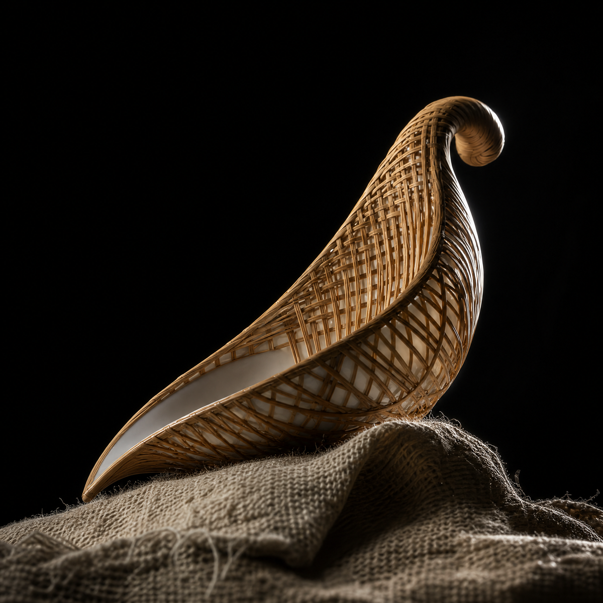 Woven: Bamboo-Thread Porcelain Tea Scoop