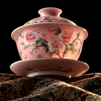 Spring Bloom: Famille Rose Overglaze Flower Gaiwan