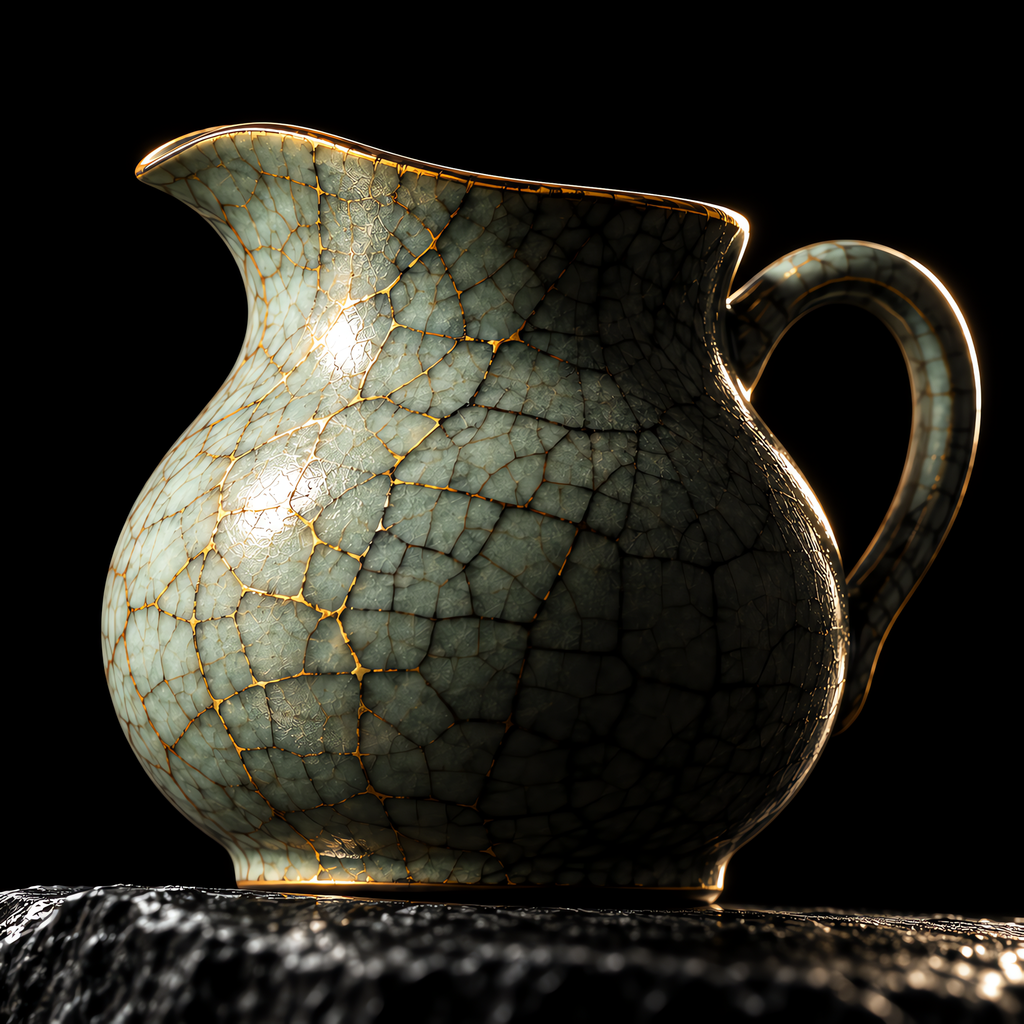 Golden Threads: Ge Ware Crackle Fairness Pitcher