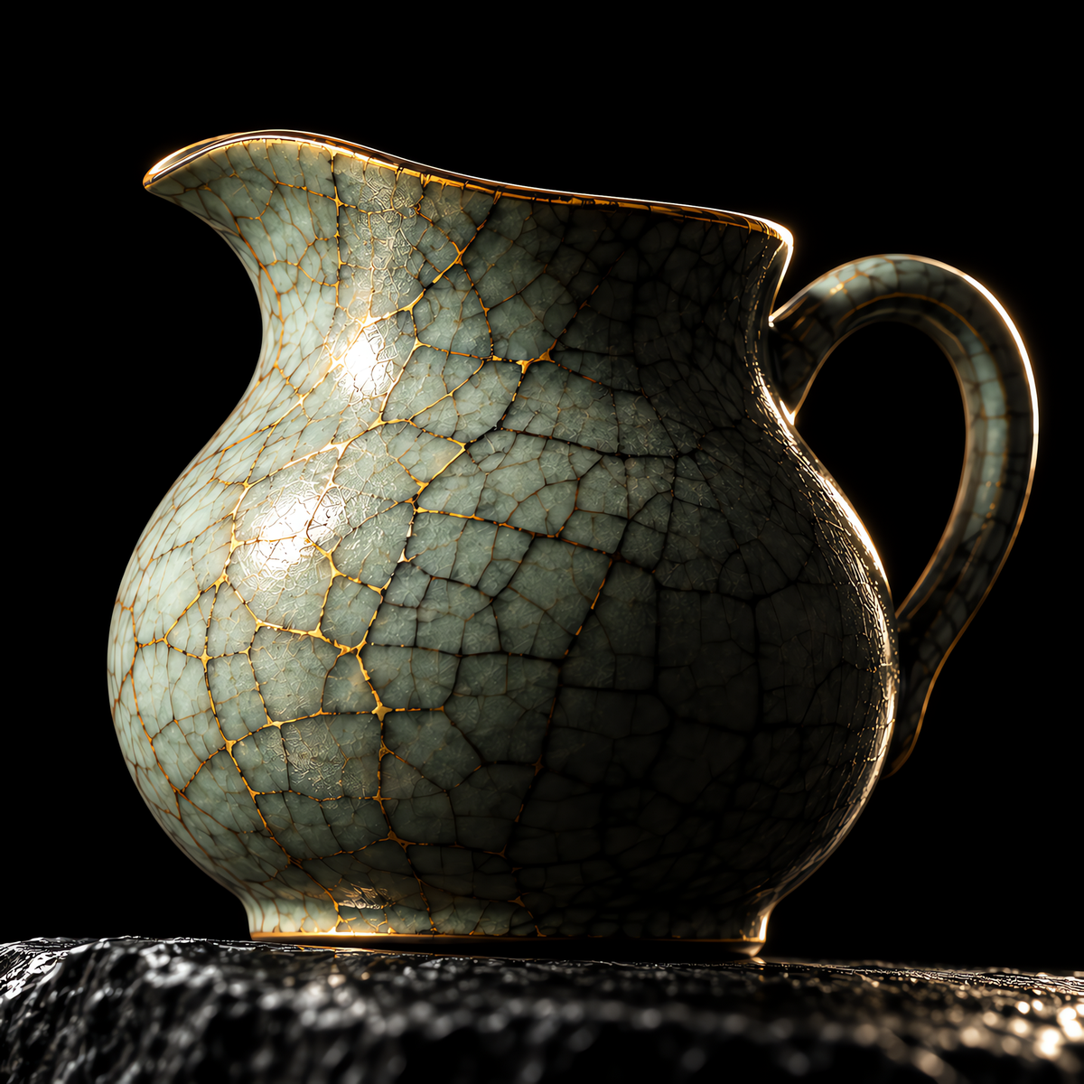 Golden Threads: Ge Ware Crackle Fairness Pitcher