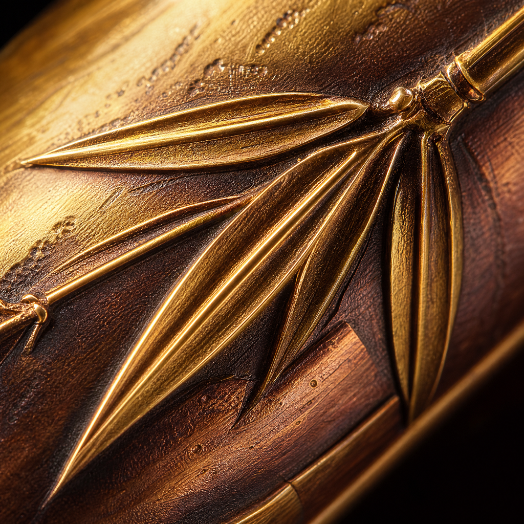 Golden Bamboo: Gilt Bronze Tea Needle