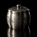 Begonia: Pure Pewter Tea Caddy