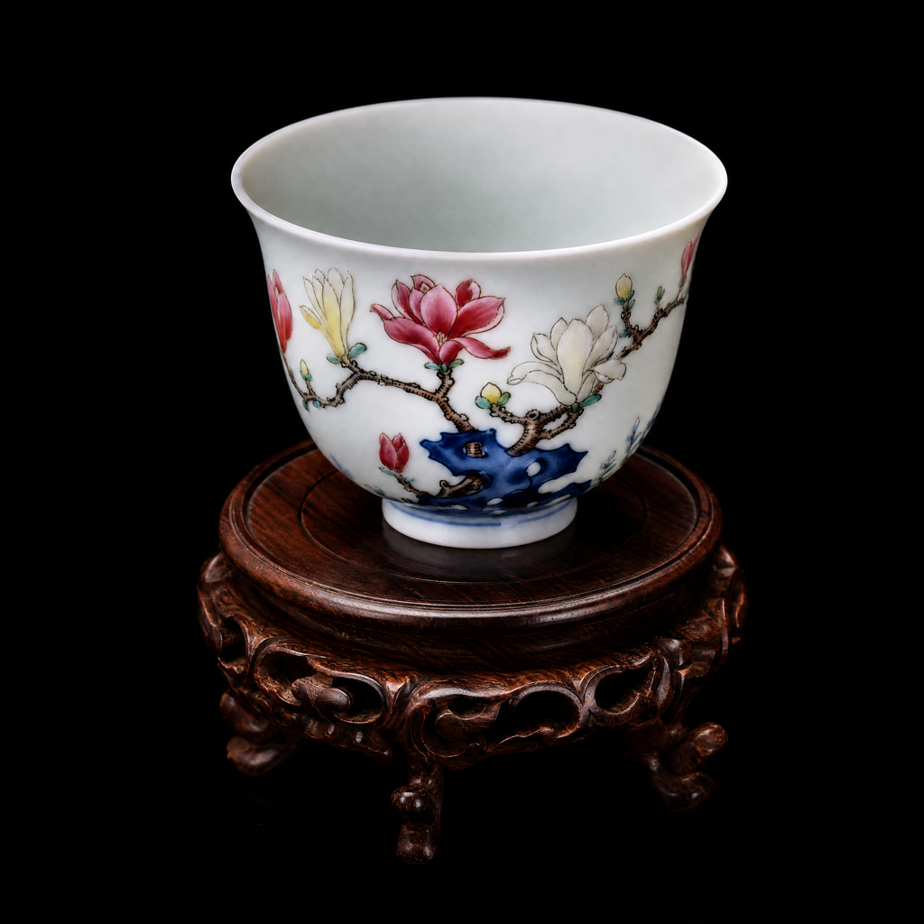 Magnolia: Doucai Overglaze Branch Tea Cup