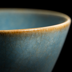 Azure: Ru Ware Celadon Bamboo Hat Bowl