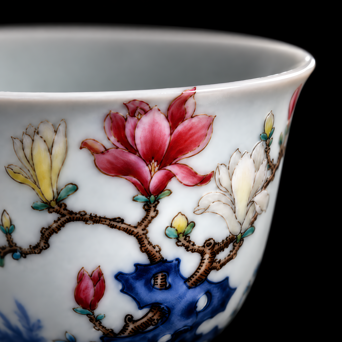 Magnolia: Doucai Overglaze Branch Tea Cup