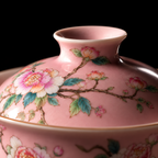 Spring Bloom: Famille Rose Overglaze Flower Gaiwan