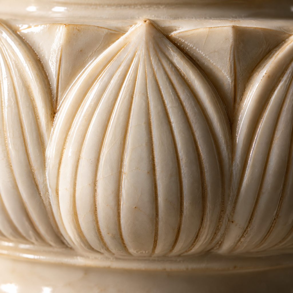 Lotus: Ding Ware Carved Lotus Cup Stand
