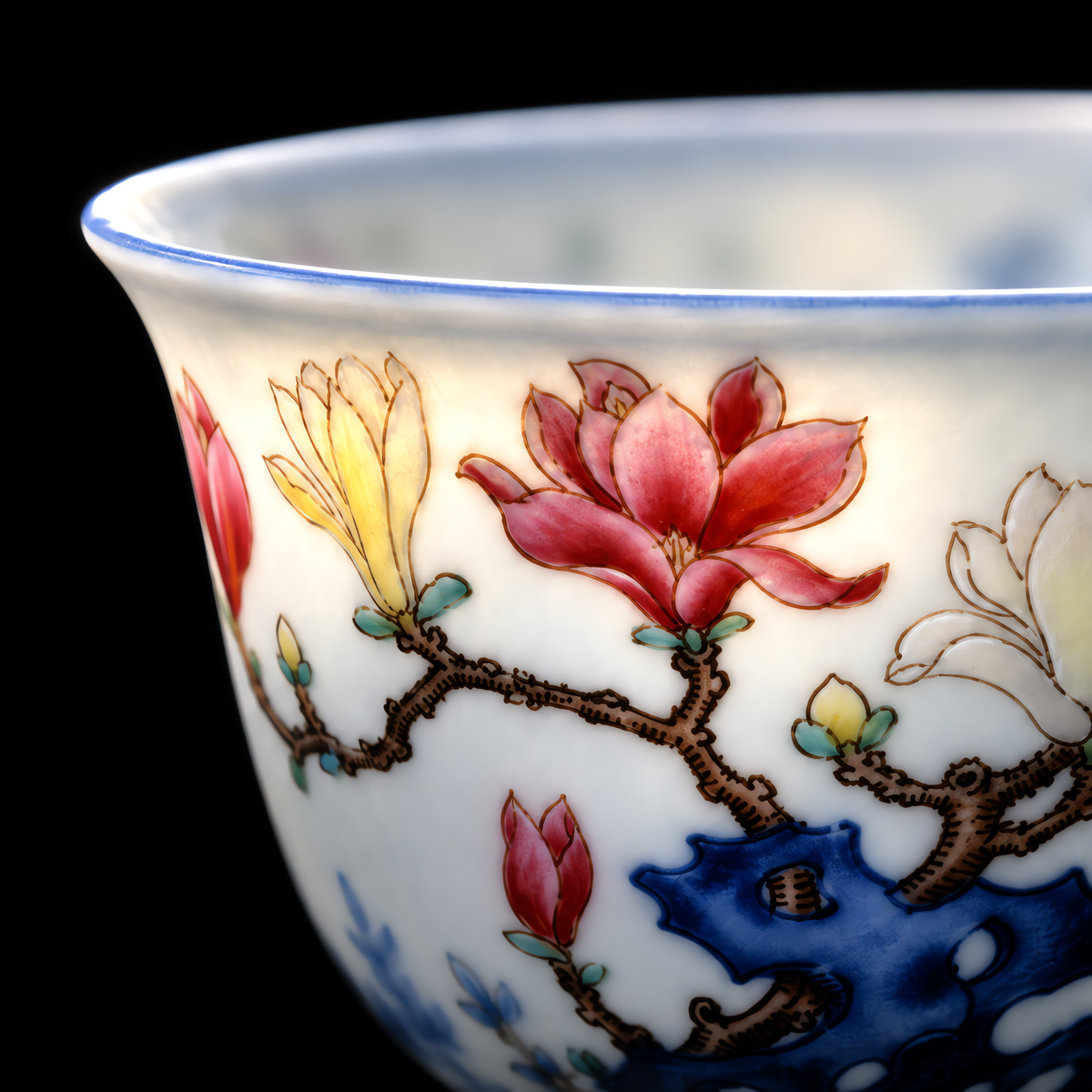 Magnolia: Doucai Overglaze Branch Tea Cup