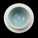 Azure: Ru Ware Celadon Bamboo Hat Bowl