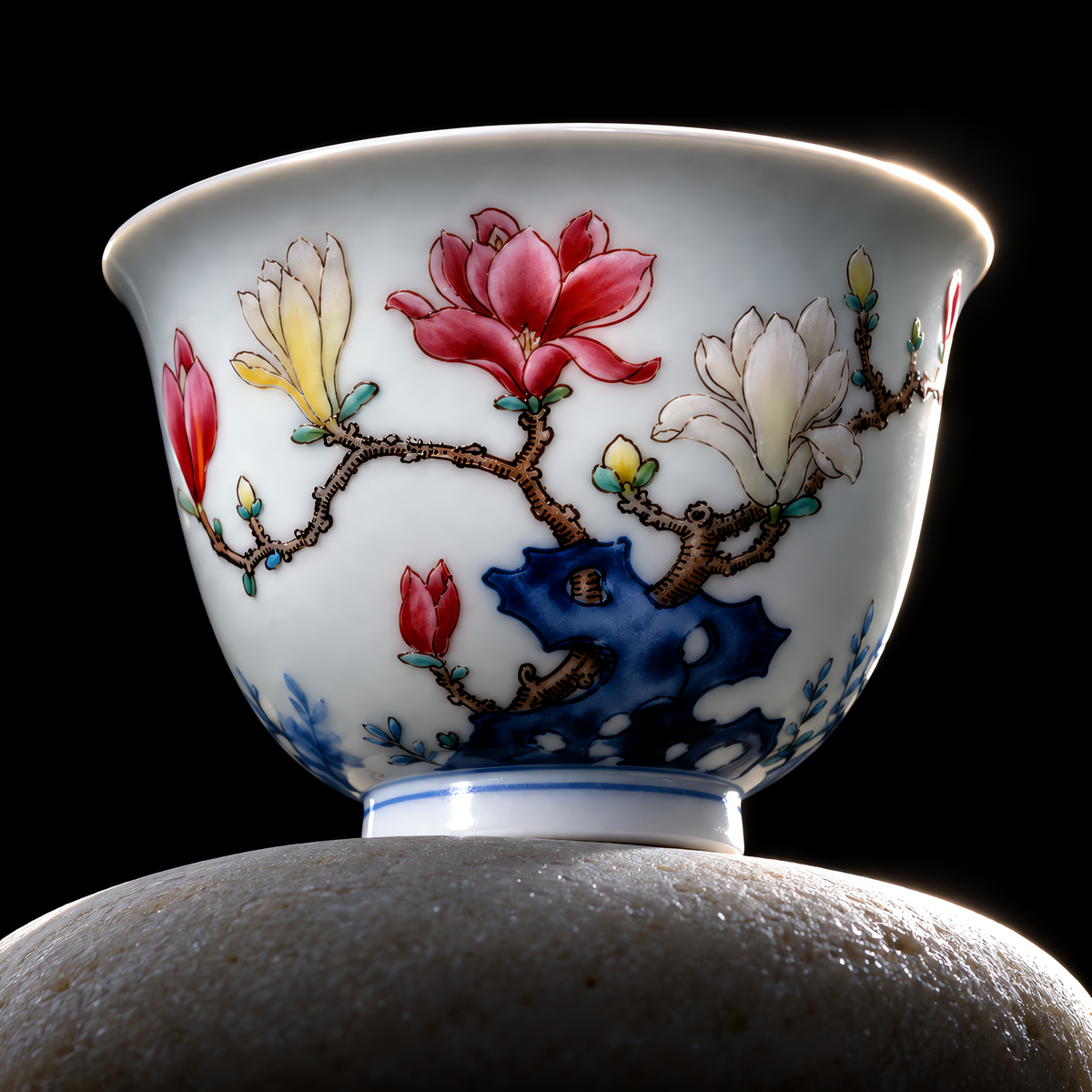 Magnolia: Doucai Overglaze Branch Tea Cup