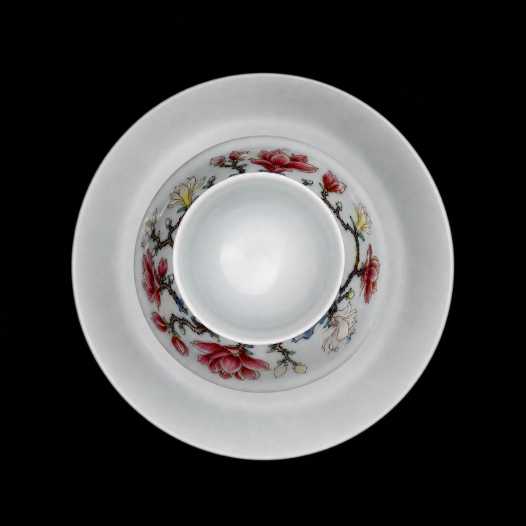 Magnolia: Doucai Overglaze Branch Tea Cup