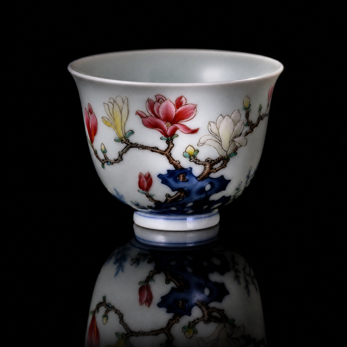 Magnolia: Doucai Overglaze Branch Tea Cup