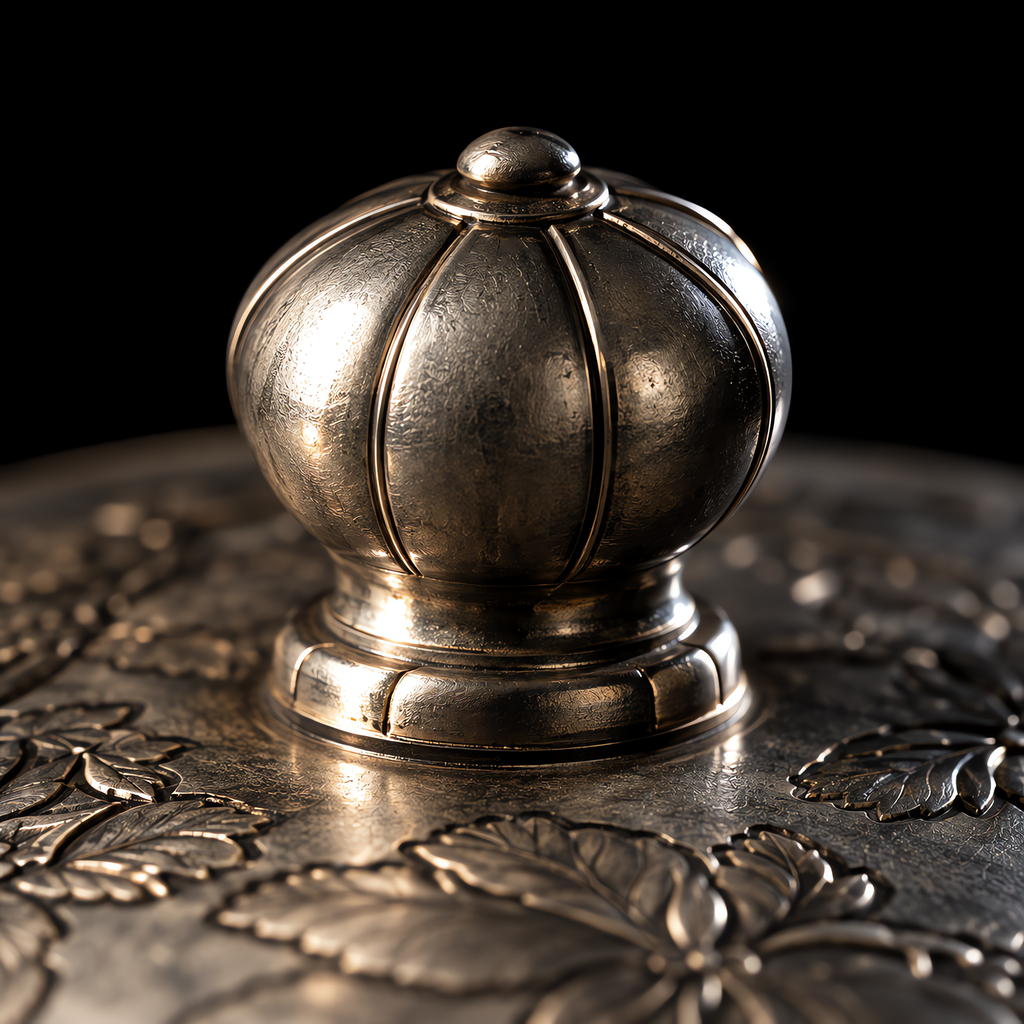Begonia: Pure Pewter Tea Caddy