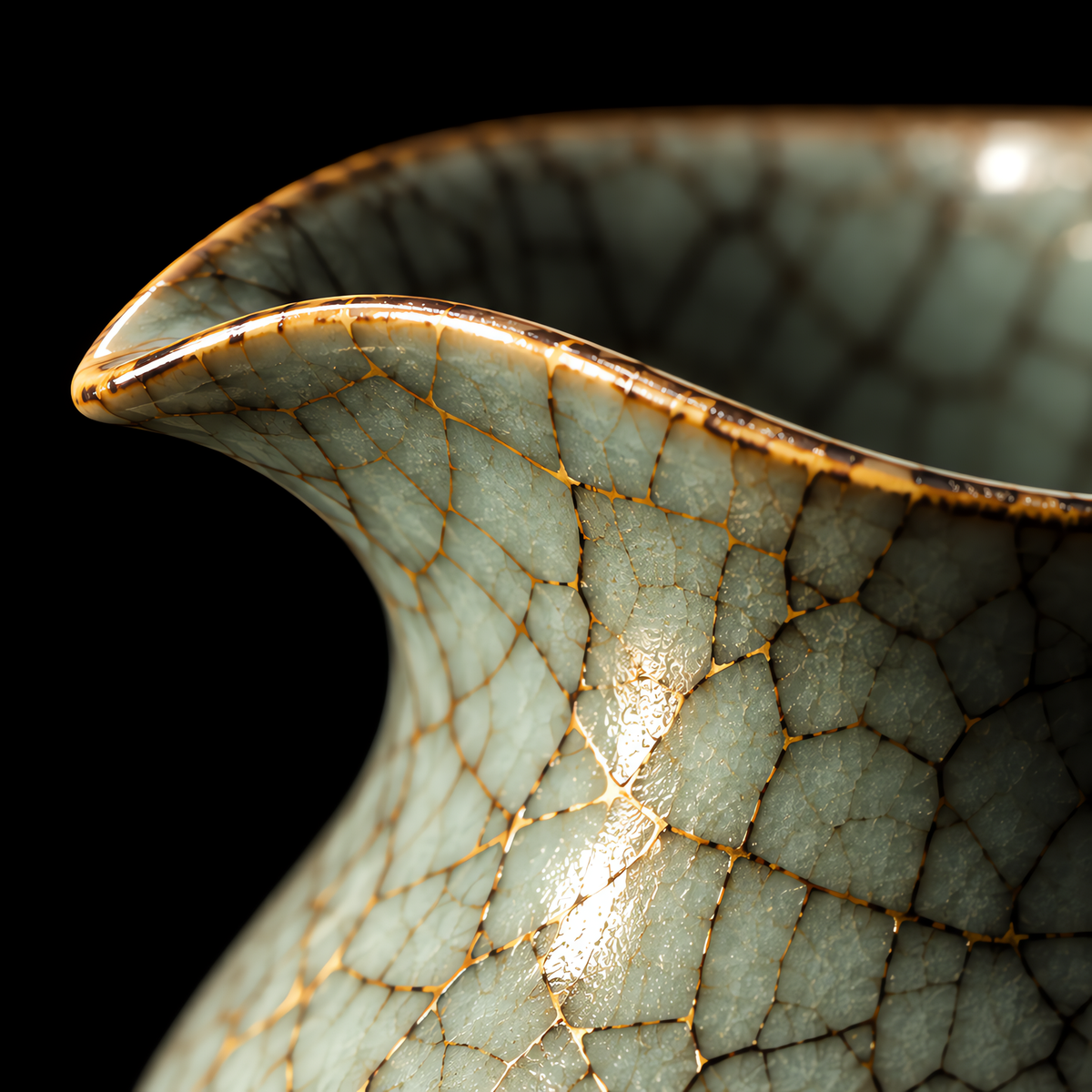Golden Threads: Ge Ware Crackle Fairness Pitcher