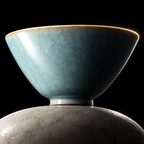 Azure: Ru Ware Celadon Bamboo Hat Bowl